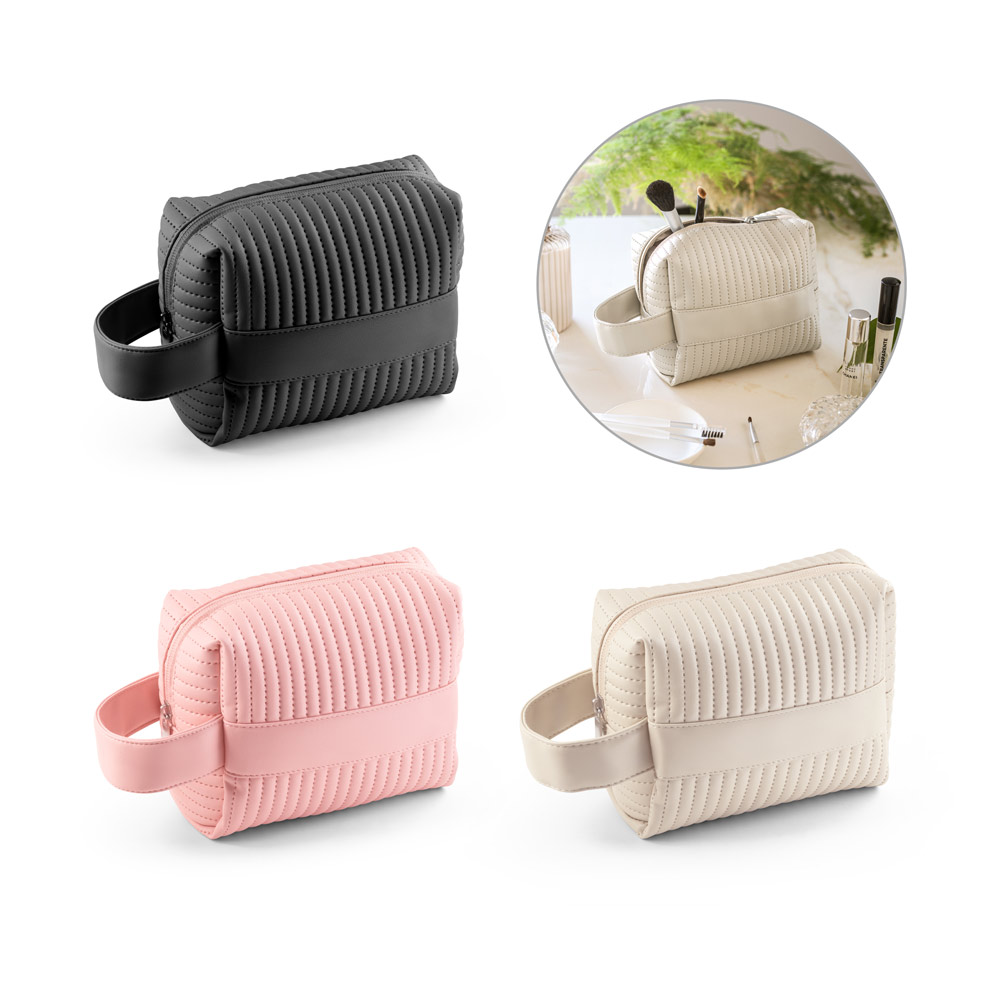 NECESSAIRE EM COURO SINTÉTICO 18X14X8 NC238 necessarie em couro