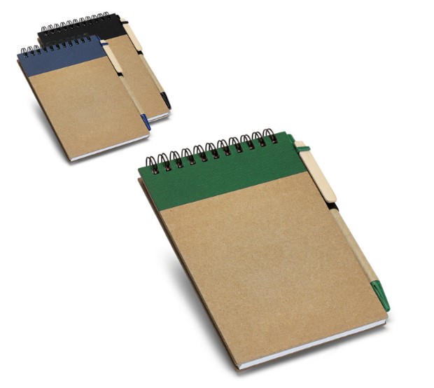 CADERNO KRAFT 14X10CM COM CANETA ECO BA201