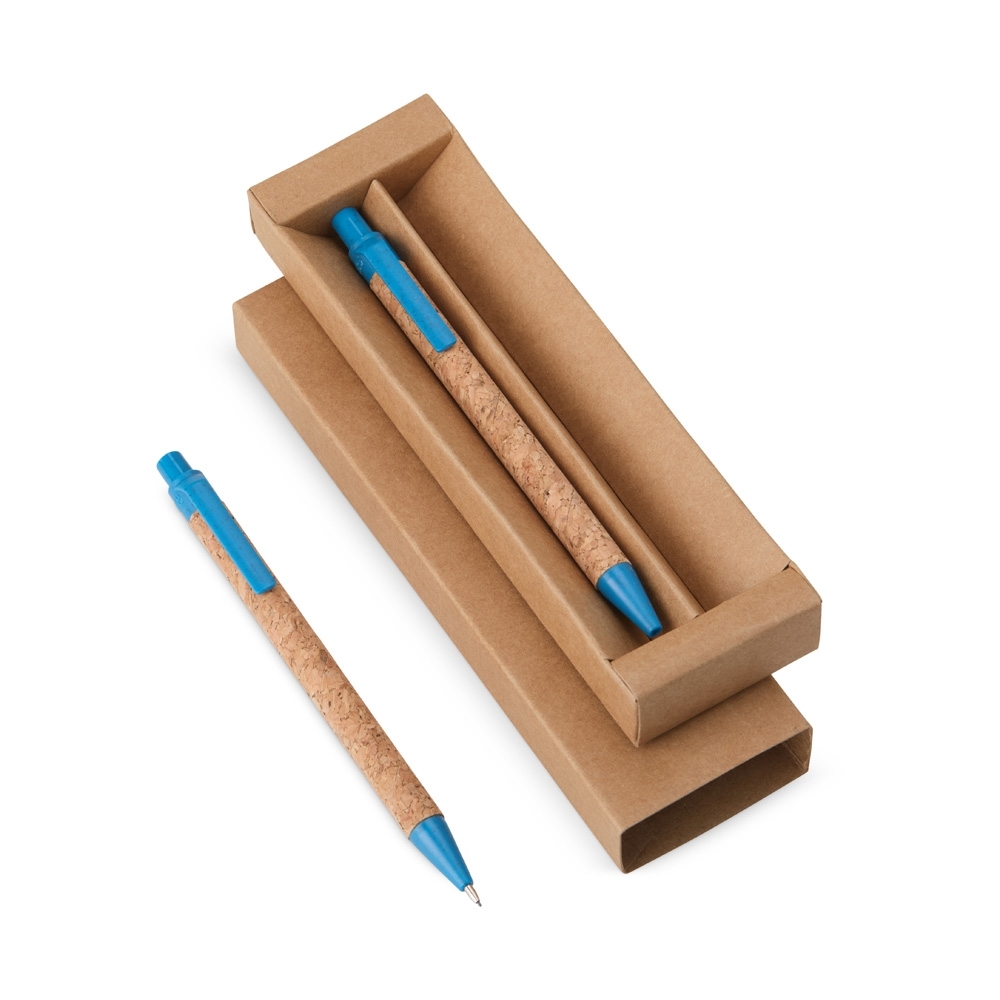 KIT CANETA E LAPISEIRA ECO EM CORTIÇA COM ESTOJO EM KRAFT CE131B KIT CANETA E LAPISEIRA ECO EM CORTIÇA COM ESTOJO EM KRAFT CE131B