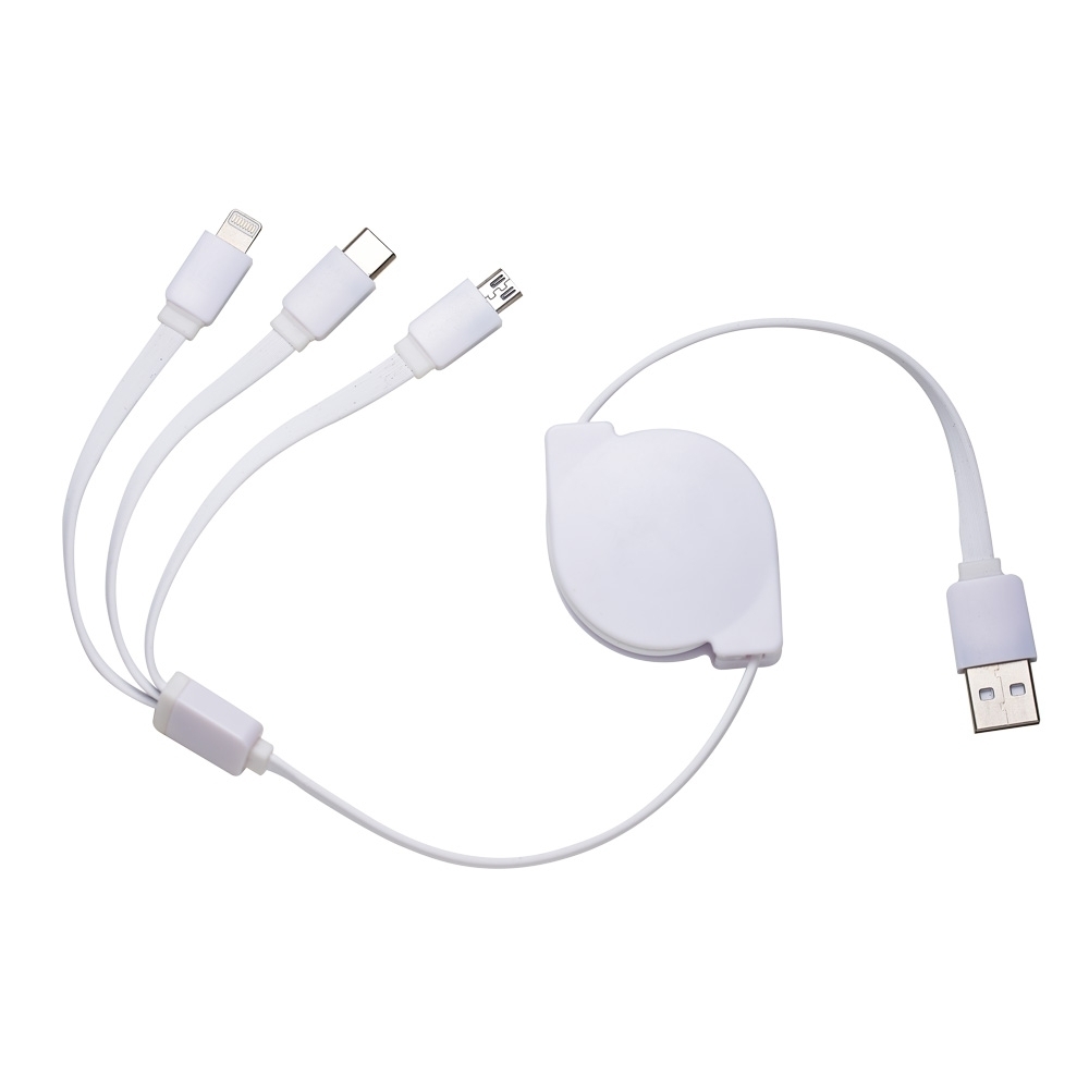 CABO USB RETRÁTIL COM 3 PONTAS AC232H