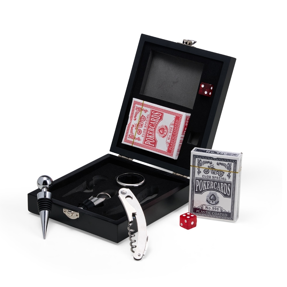 KIT VINHO COM JOGO DE BARALHO KTV224