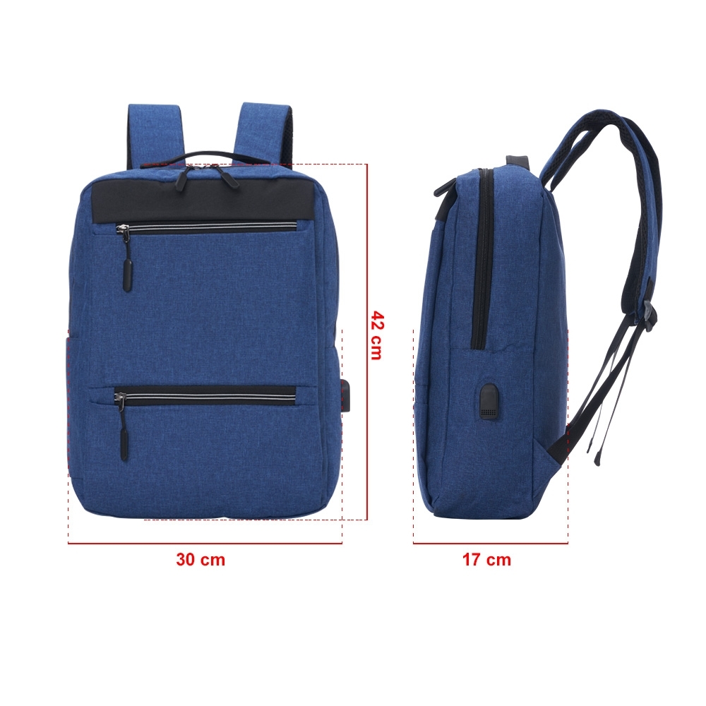 MOCHILA EM TECIDO MÉXICO USB 21L 42X30X17CM MO237A2