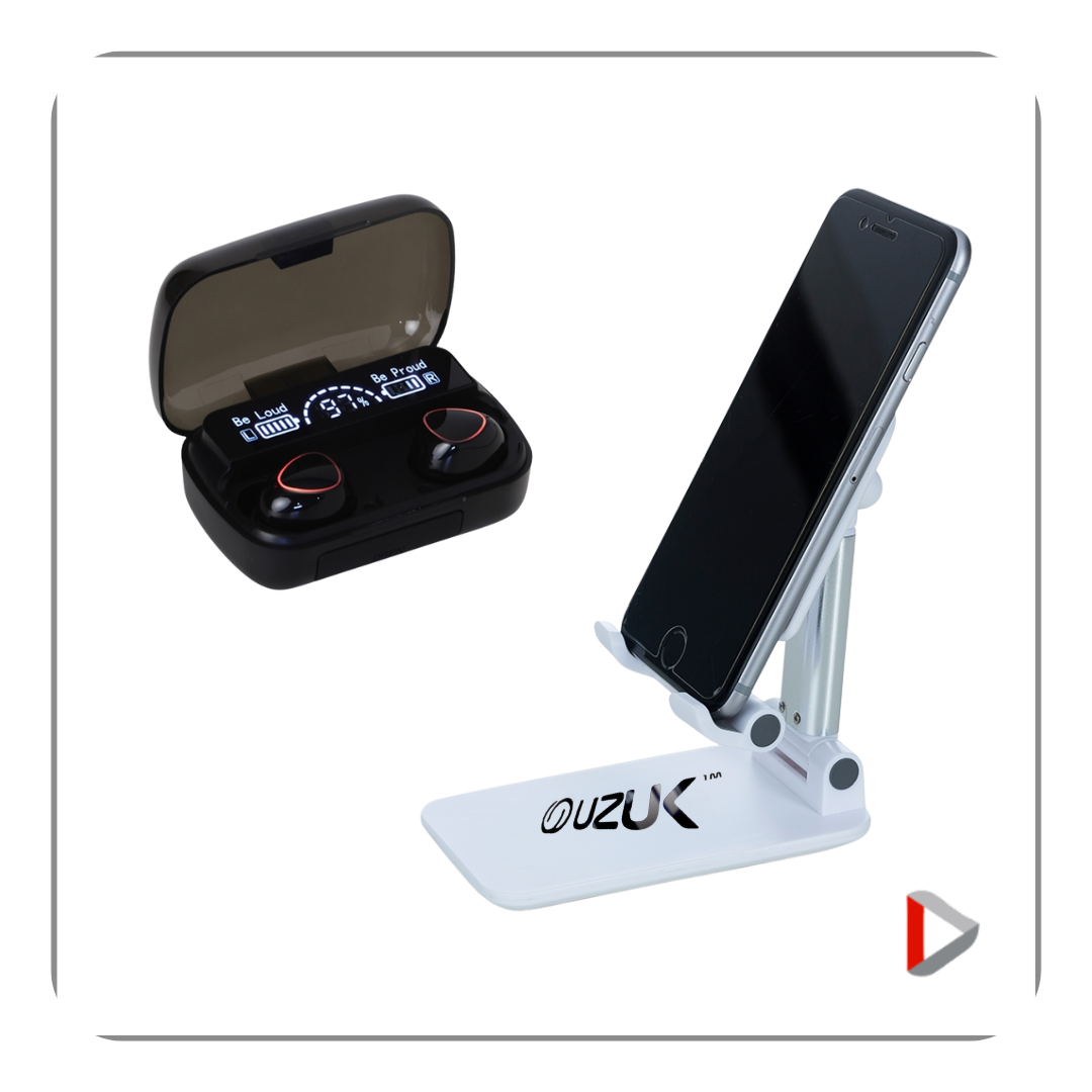 KIT SUPORTE RETRATIL E FONE BLUETOOTH COM CASE