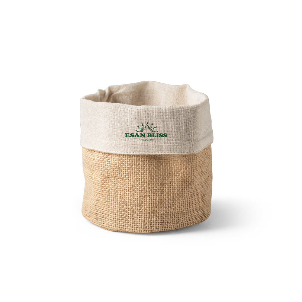 ORGANIZADOR MULTIUSOS EM JUTA 260G 18CM DE DIÂMETRO X 20CM DE ALTURA CL178D