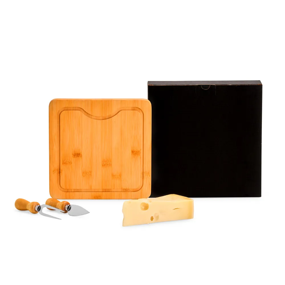 KIT QUEIJO EM BAMBU 3 PEÇAS NA CAIXA KTQ236C