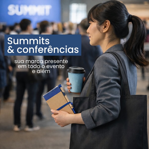 Brindes personalizados para Summits e conferências: como transformar presença em lembrança de marca Brindes personalizados para Summits e conferências: como transformar presença em lembrança de marca